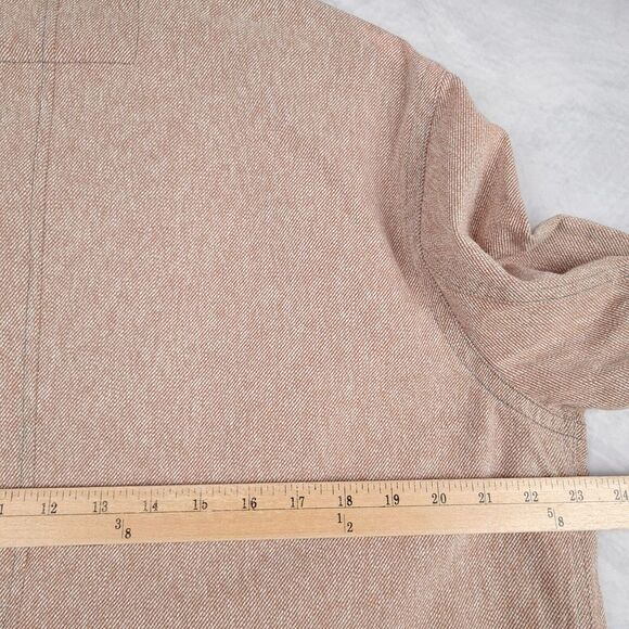 All-Son Shirt Jacket Mens Large Brown Heavy Denim Button Up Overshirt Workwear - Picture 12 of 16